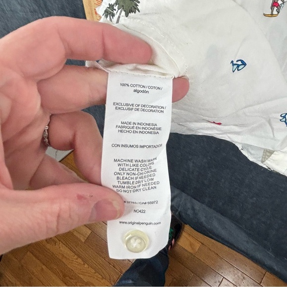 Original Penguin Men’s Cream Casual Button Down Shirt Sz XXL — see description - Picture 3 of 8